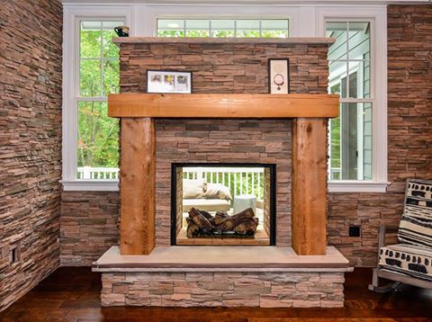 Indoor Fireplace and Mantel